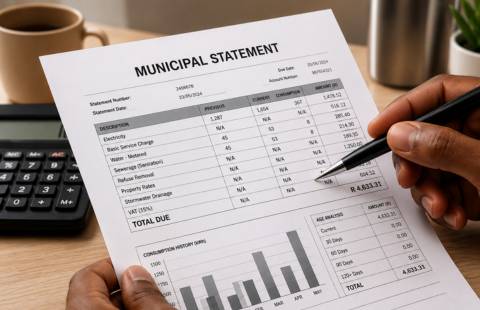 Reviewing a municipal billing statement</p>
<p>